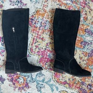 UGG Black suede knee high boots